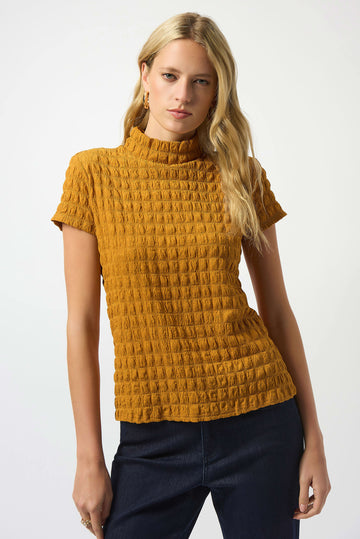 Textured Knit Fitted Top